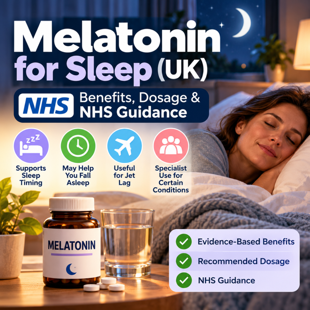 Melatonin for Sleep (UK): Benefits, Dosage & NHS Guidance